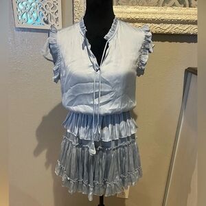 Subtle shiny sky blue dress